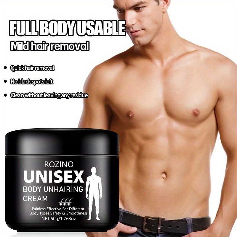 50g Black Hair Removal Cream for Men & Women, Gentle & Moisturizing