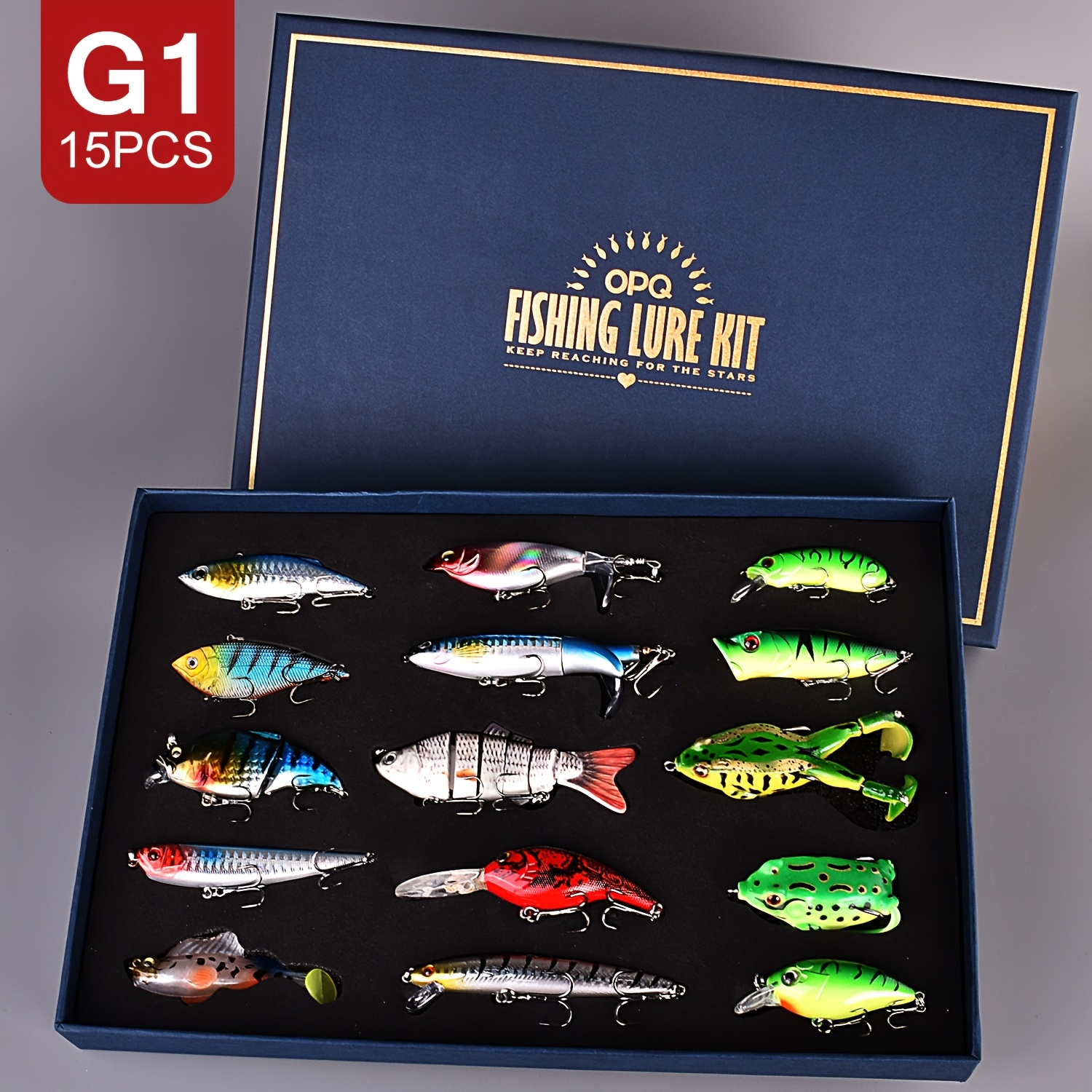 TEMU Lure Bundle - 15pcs Multifunctional Lure Kit Swimbaits Ideal Present For