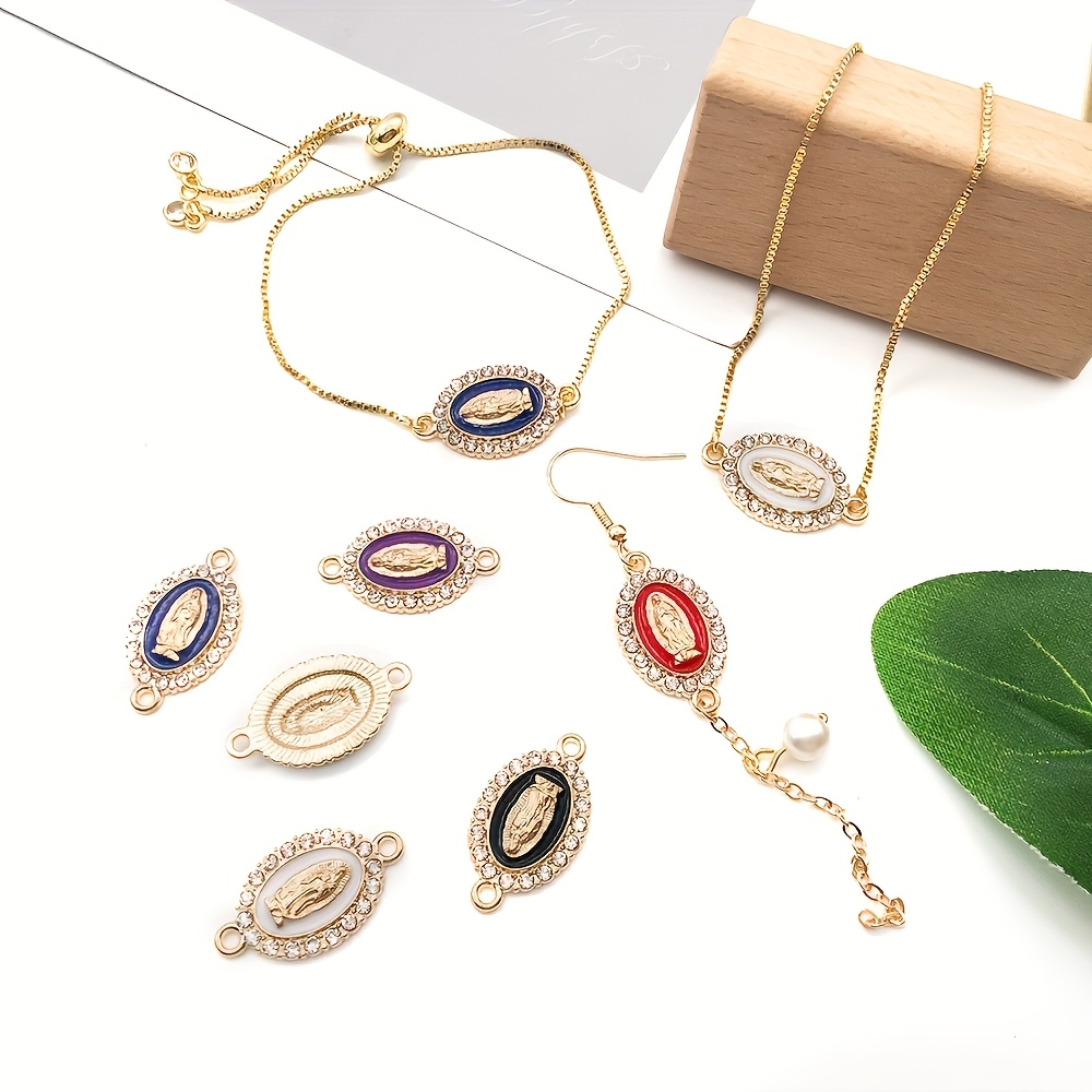 36pcs Drill Virgin Mary Pattern Small Pendants for DIY