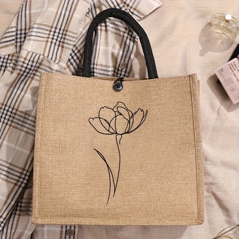 Floral Pattern Fashion Handbag - Large Capacity Trendy Women's Bag | Suitable For Work, Shopping, And Beach
