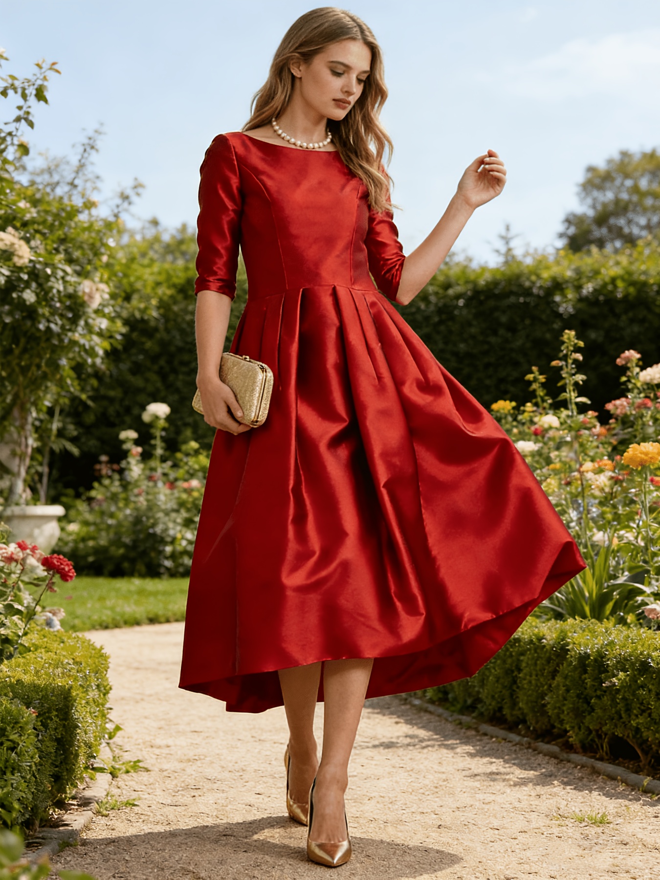 slim fit dress slacks Dinner Party Wear Kaftan Fashionable Russian Style Dress main image 1