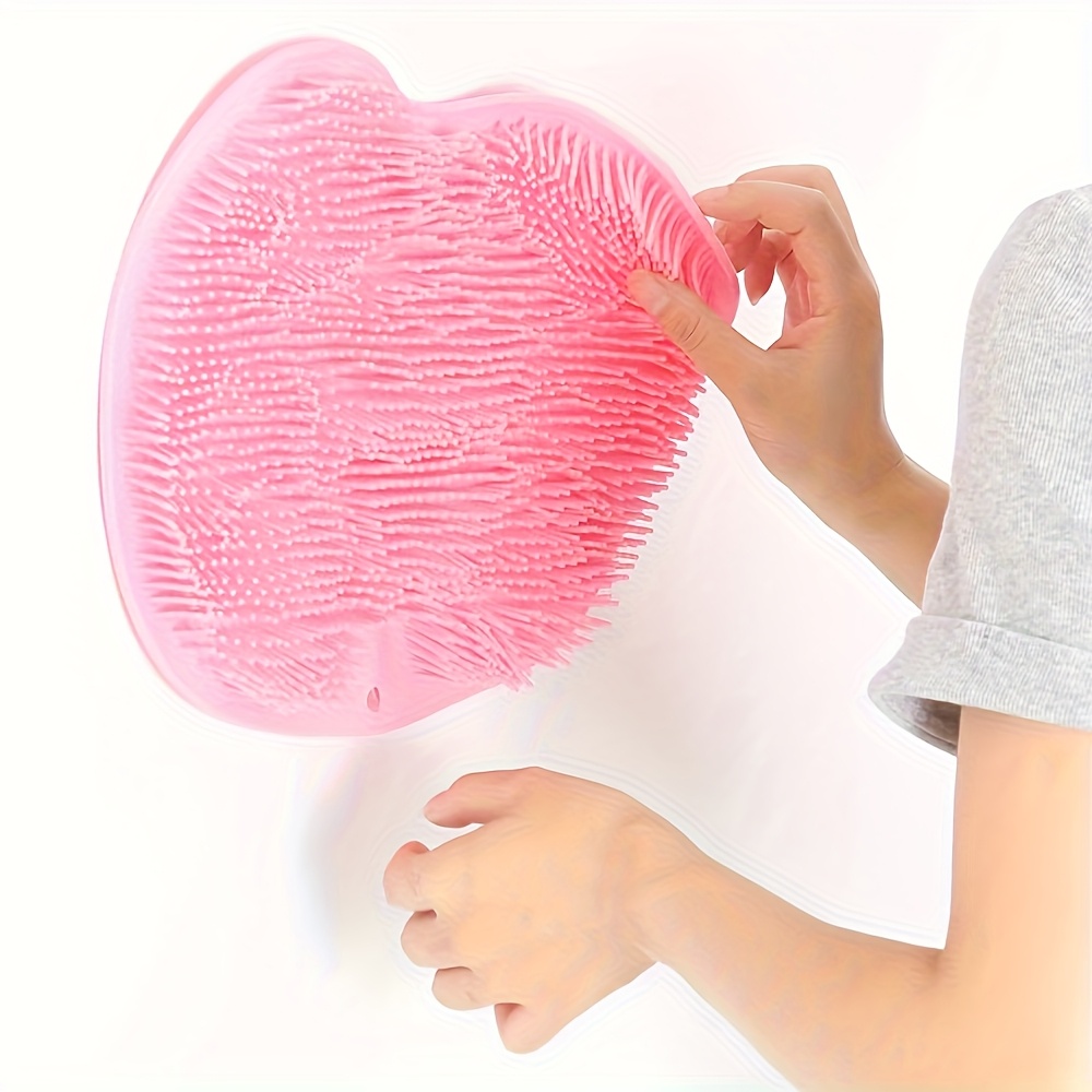 2-PCS TPR Non-Slip Back & Foot Scrubber Massager Set | Dual-Sized Exfoliating Pad For Deep Cleansing & Improved Blood Circulation | Pink/Blue Options | Spa-Grade Bath Accessory
