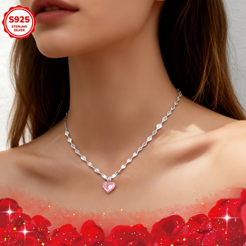 Unisex 925 Sterling Silver Heart Pendant Necklace — Gift Idea