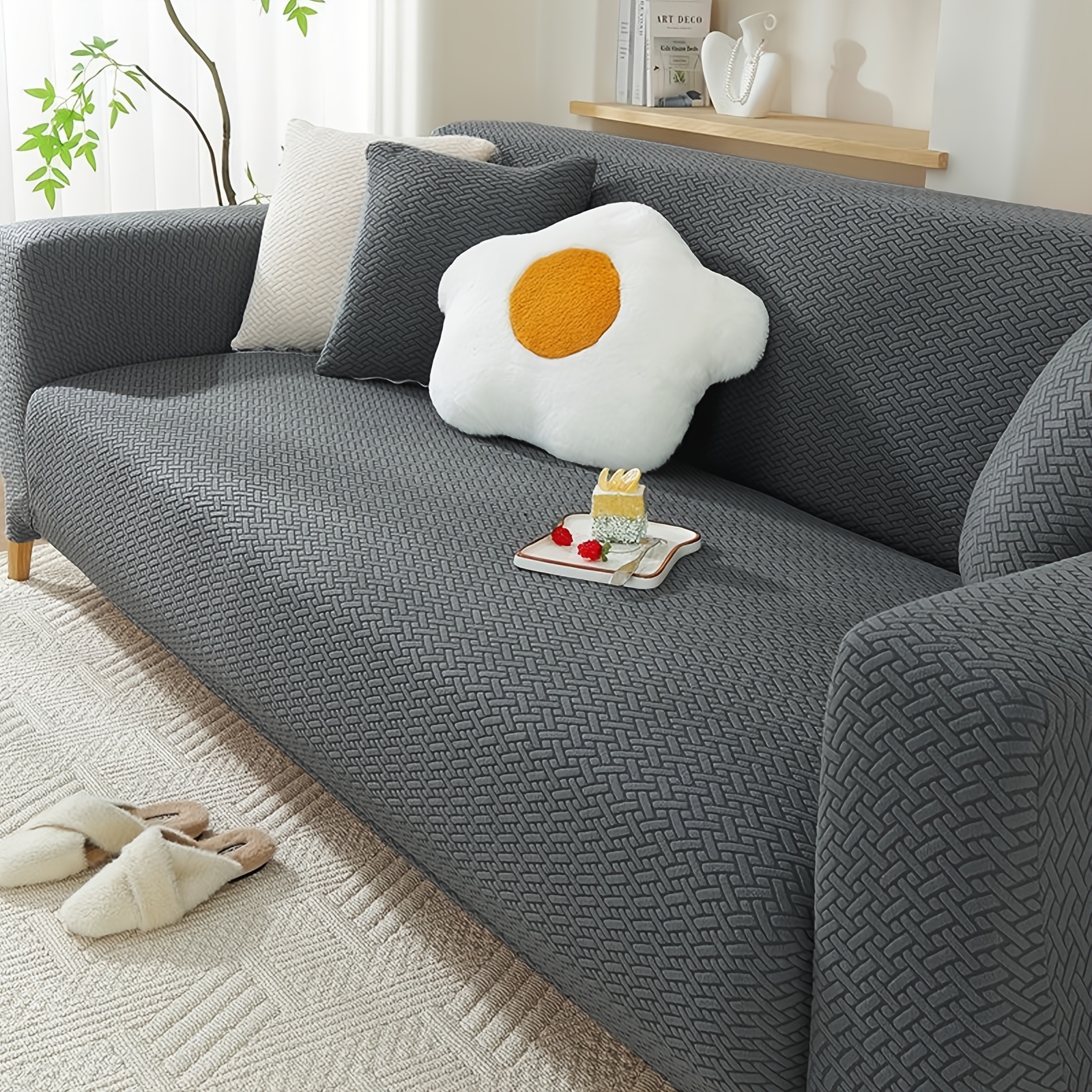 E-shop Ein Stretch-Sofabezug, verdickter Sternkette-Jacquard-Sofabezug 1/2/3/4-Sitzer-Sofaschutzbezug, elastisch am Boden, für Familien mit Haustieren,