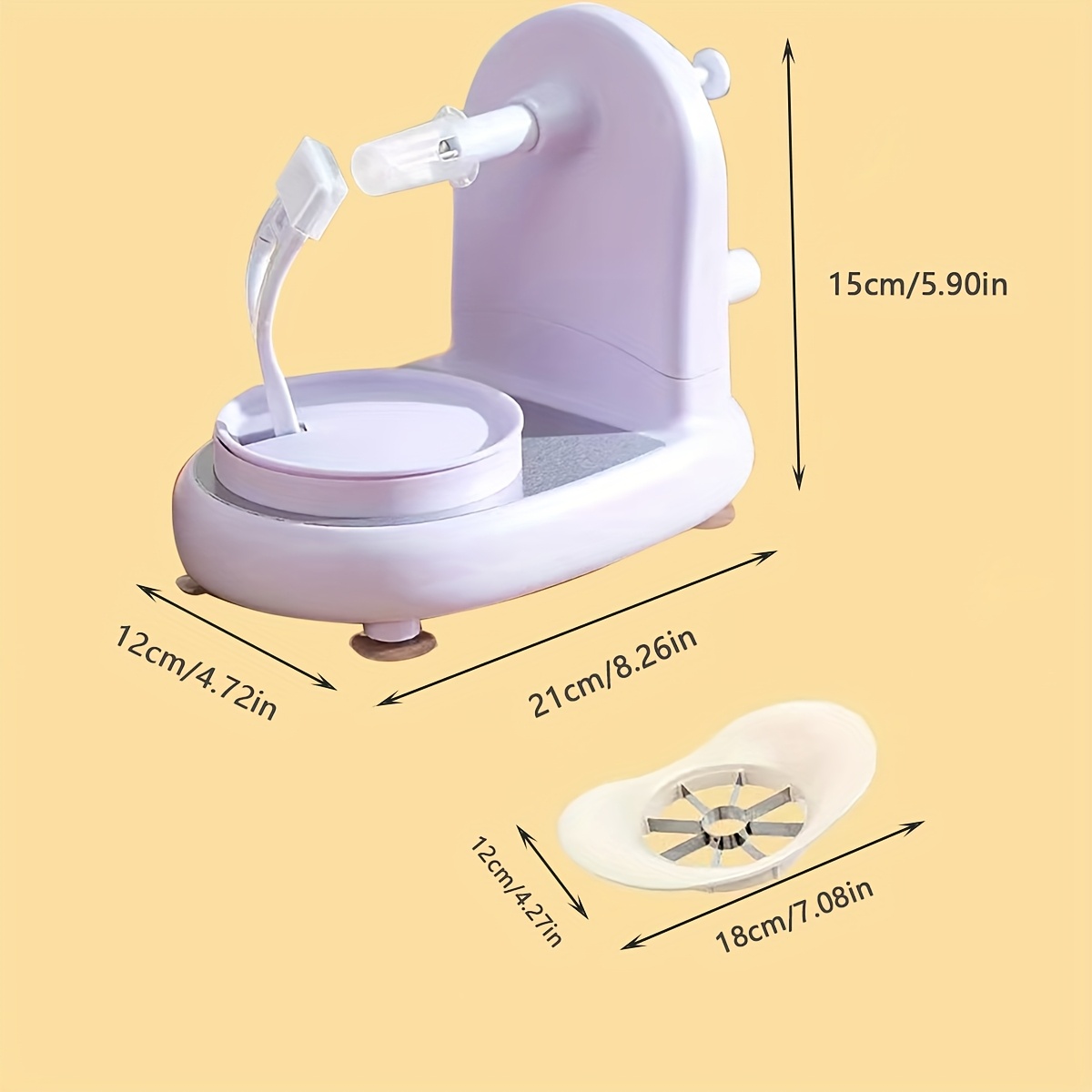 TEMU A Set Of Multi-functional Stainless Steel Manual Rotating Fruit Peeler, Quick Peeling, / Potato/ Pear Peeler With Built-in Divider, Ultra-thin