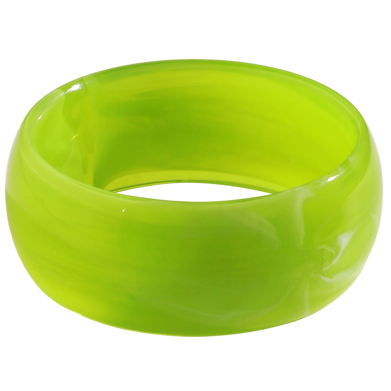 3pc Exaggerated Thick Colored Resin Bangle Bracelet Set