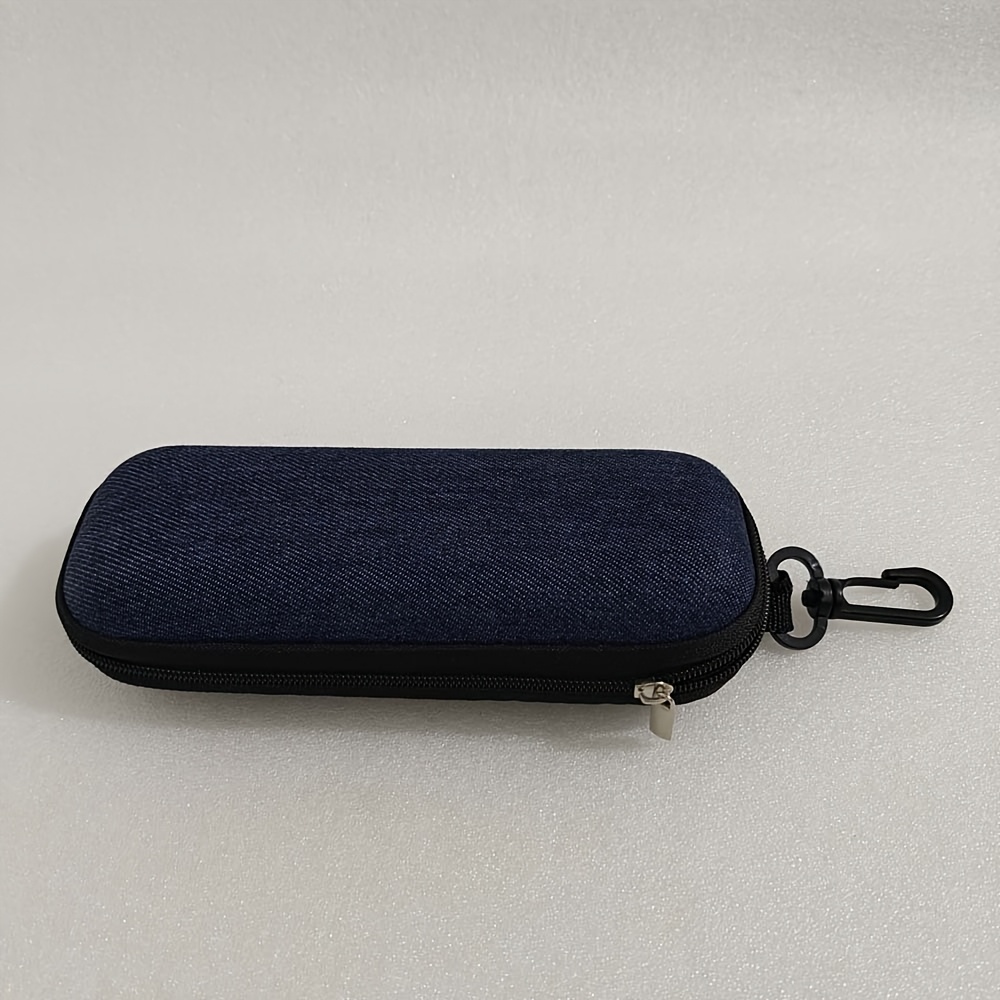 TEMU 1pc Rectangle Glasses Case With Zipper, Sunglasses Protection Container, Eyeglasses Pencil Case, Reading Glasses Box Organizer, Portable Glasses