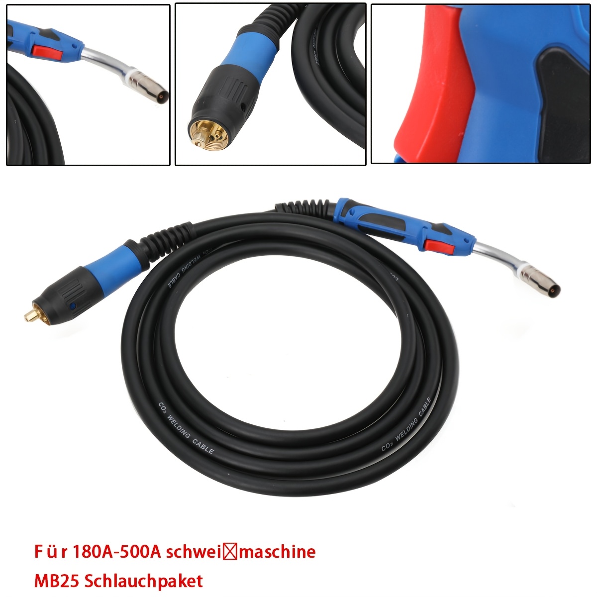 5m Mig Welding Torch | Cozyel Mb25 Welding Gun With 5m Tube, Copper Material, Argon Compatible, Non-slip Handle