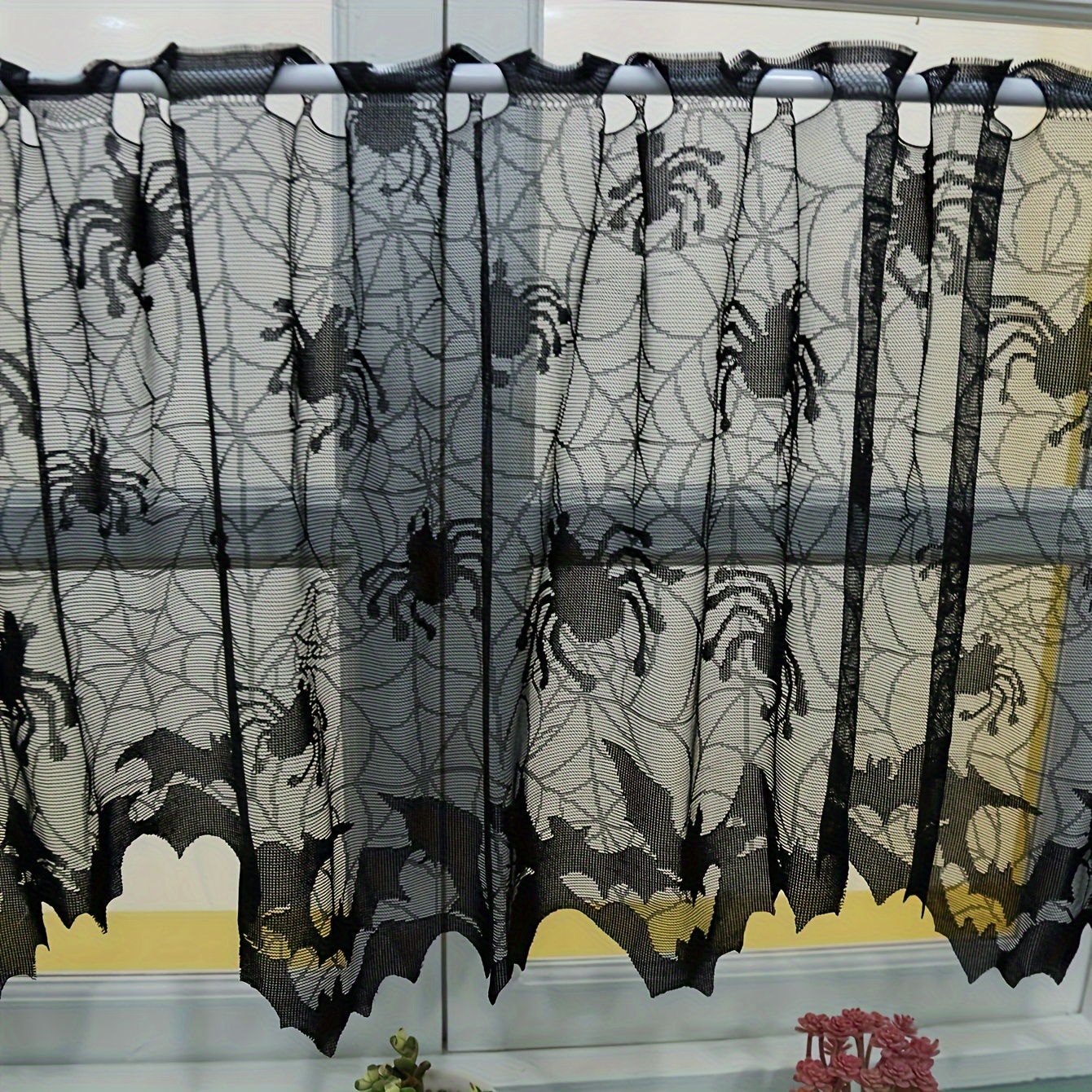 

: 19x60in Spider Halloween Curtain - For , Bathroom & Decor