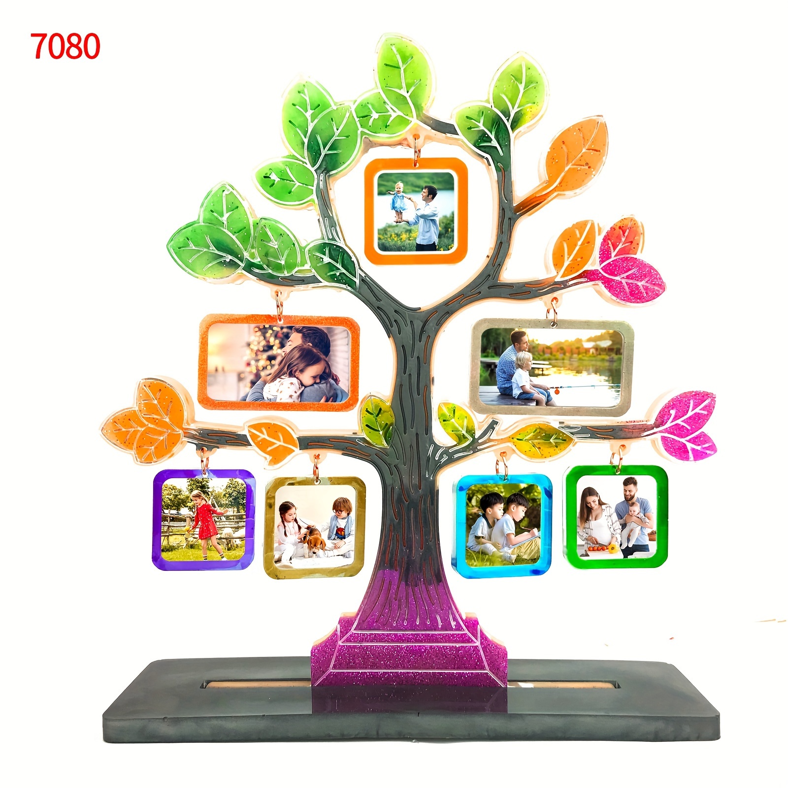 

Silicone Resin Mold For Family Tree Photo Frame Pendant, Irregular Diy Desktop Decoration, Large Tree Shape Casting Mold For Pictures And Keepsakes