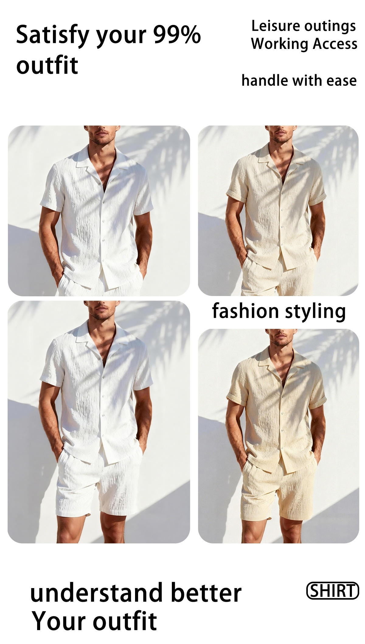 Men's Summer Casual Sportswear Set - High-Quality Shirts with Trendy Short Sleeves and Shorts 2pcs Set