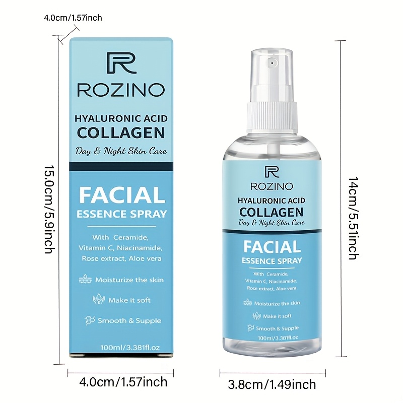 Image of Instantly Tightens And Lifts The Skin, 100ml Hyaluronic Acid Collagen Facial Spray, An -one Instant Lifting And Firming Solution And Face. Formula Suitable For Puffy Faces, Dark Circles, And Eye Bags.