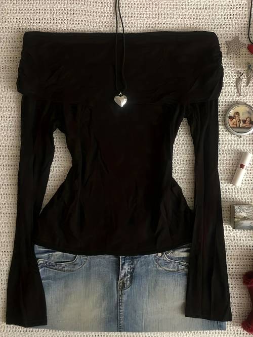y2 shoulder long sleeve t shirt