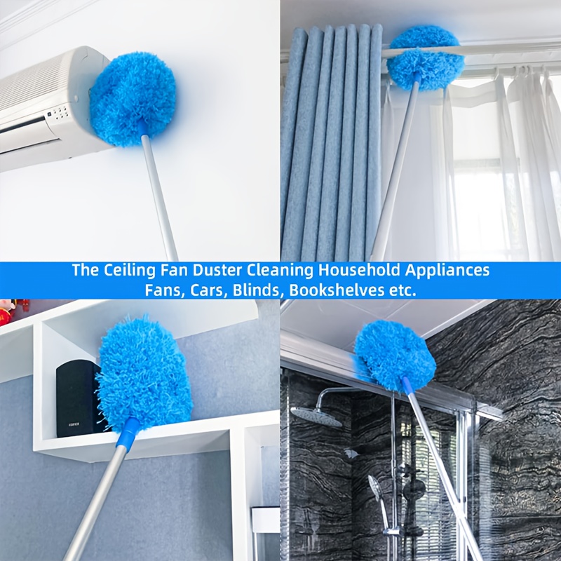 1pc microfiber ceiling fan cleaner washable dust removal cleaning tool high   cleaning for high ceilings plastic material details 1