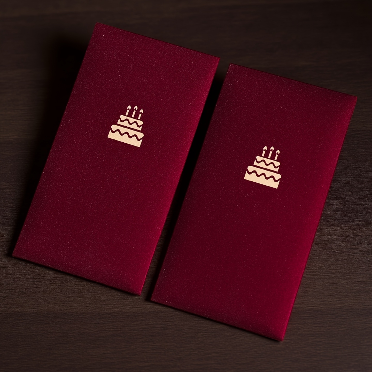 TEMU 12pcs, Golden, , Wine Red, 3 Colors From, Premium Upgraded Material, Glitter Material Money Pouch, Rigid Red Envelope, Elegant, Birthday, Cake,