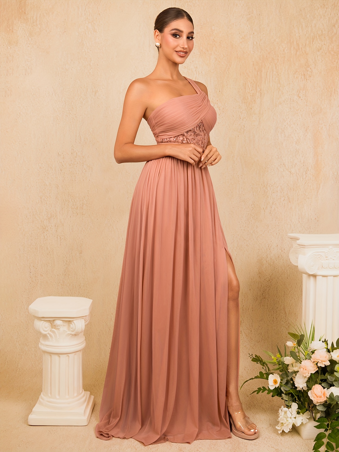 saskatoon bridesmaid dresses Single-Strap White Gown – Goddess Exclusive
