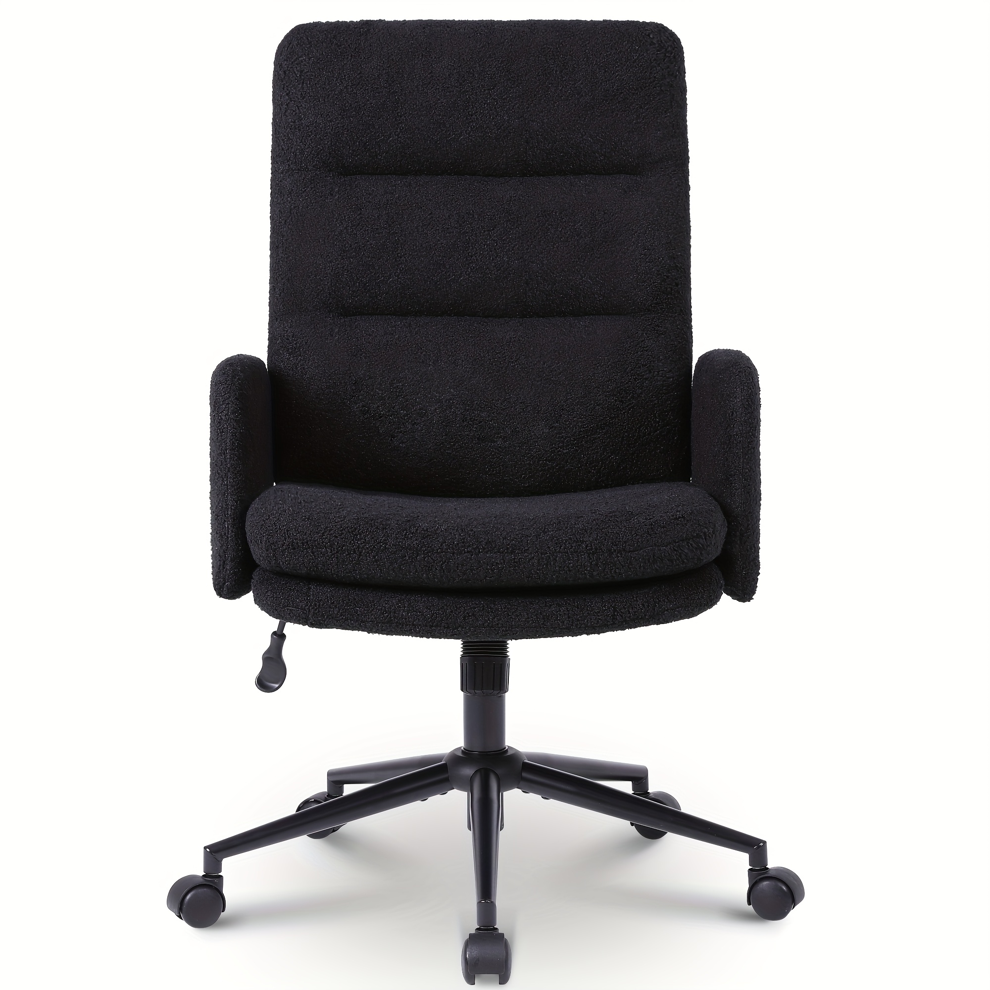 Teddy Velvet High Back Office Chair with Padded Armrests