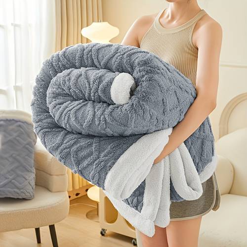 throw blanket fluffy soft blankets thick warm throws for sofa bed christmas gift white beige light grey light blue dark grey dark blue