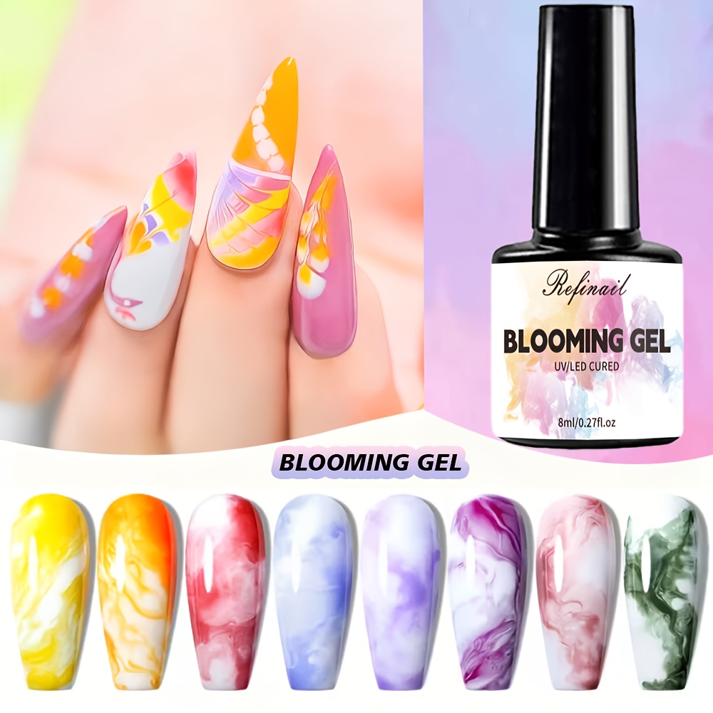 Image of Blooming Gradient Liquid, /led Gel, Easy Gradient, Watercolor, And Marble Nail Art, Perfect For Creative Nail Art For Holiday Parties