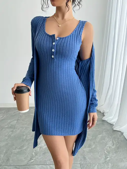 halter neck dress with cardigan - Cyprus halter neck dress with cardigan - Cyprus