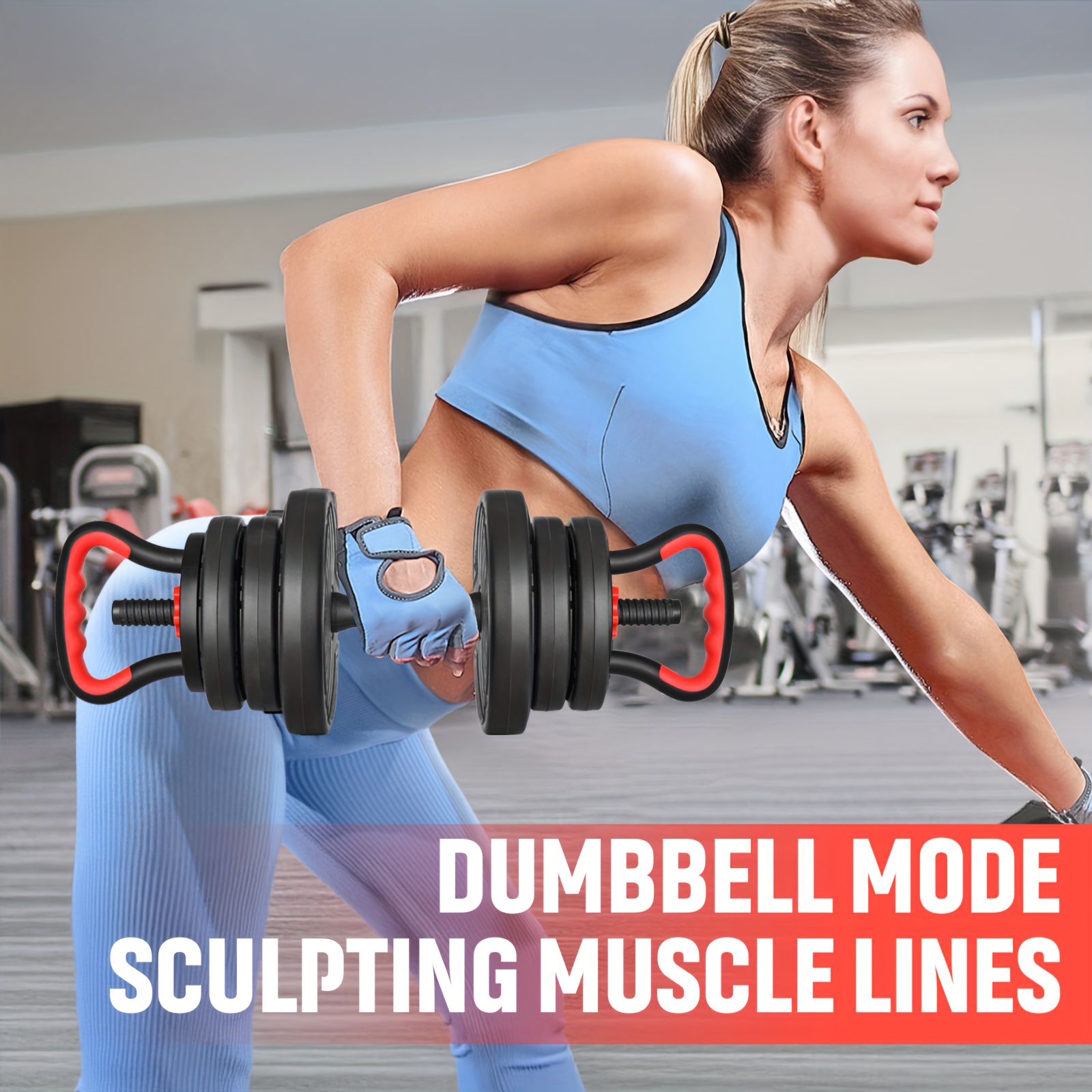 Adjustable Dumbbells, 20/30/40/90 Lbs Upgraded Double Nut And Connector Free Weight Set, Anti Slip Rod, 5-in-1 Weight Set for Hammers, Rods, Push Rod Brackets, The Best Christmas Gift for Home Gyms, Suitable for Women/men