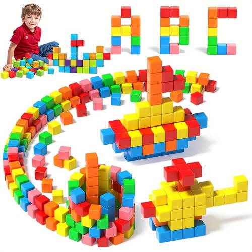 colorful magnetic building blocks stem educational toys for children 3 8 years sensory toys abs set indoor and outdoor use random color