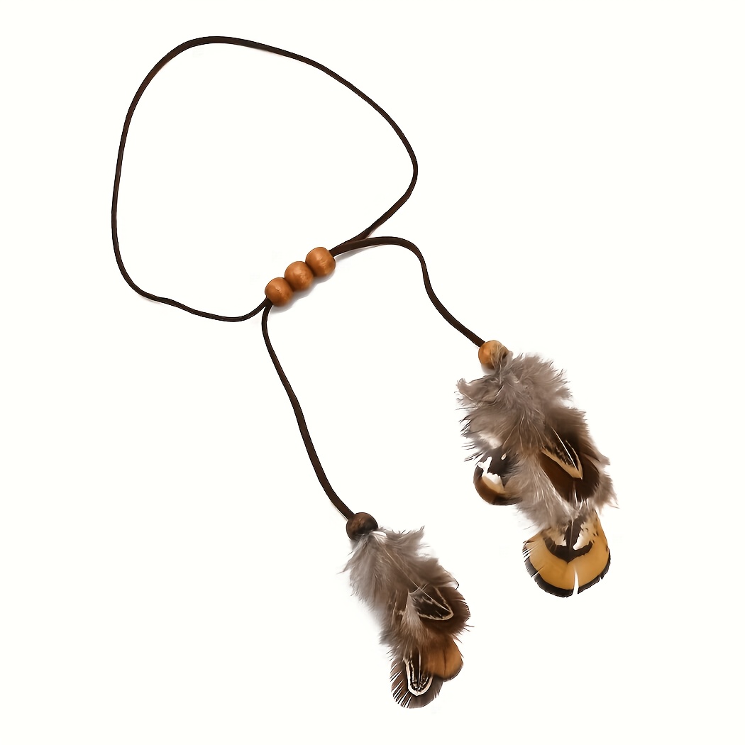 TEMU 1pc Bohemian Feather Arm Chain Bracelet - Feather Arm Cuff For , Lightweight Suitable For Outdoor, Travel, Vacation, Daily Wear, Gift Accessory,