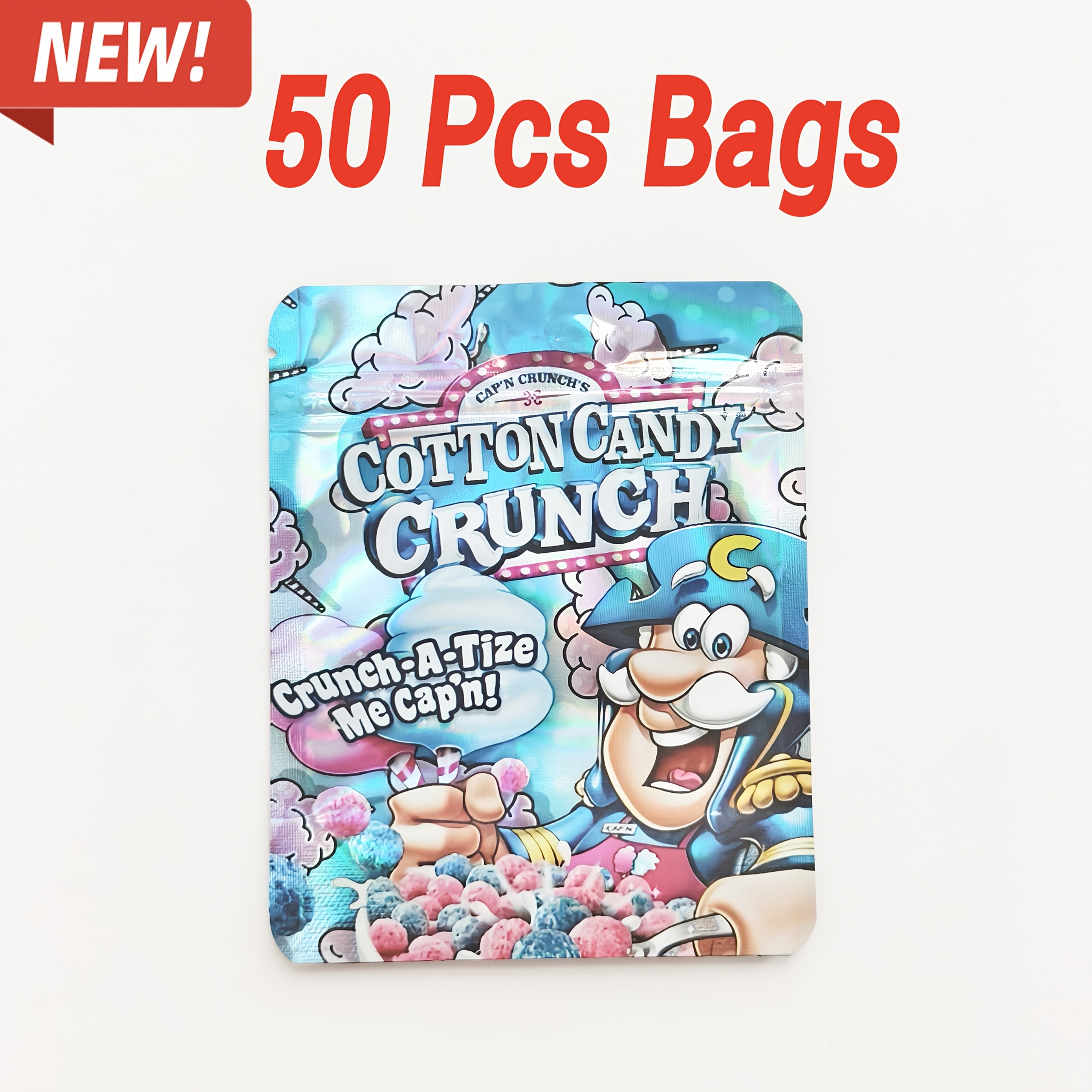 50pcs Bags, 3.5g Mylar Bags, Holographic Bags, Mylar Bags Exotic, Storage Bags, Stand Up Bags, Waterproof Bags, Zipper Bags, Ziplock Bags, Gift Bags, Resealable Bags, Style 84