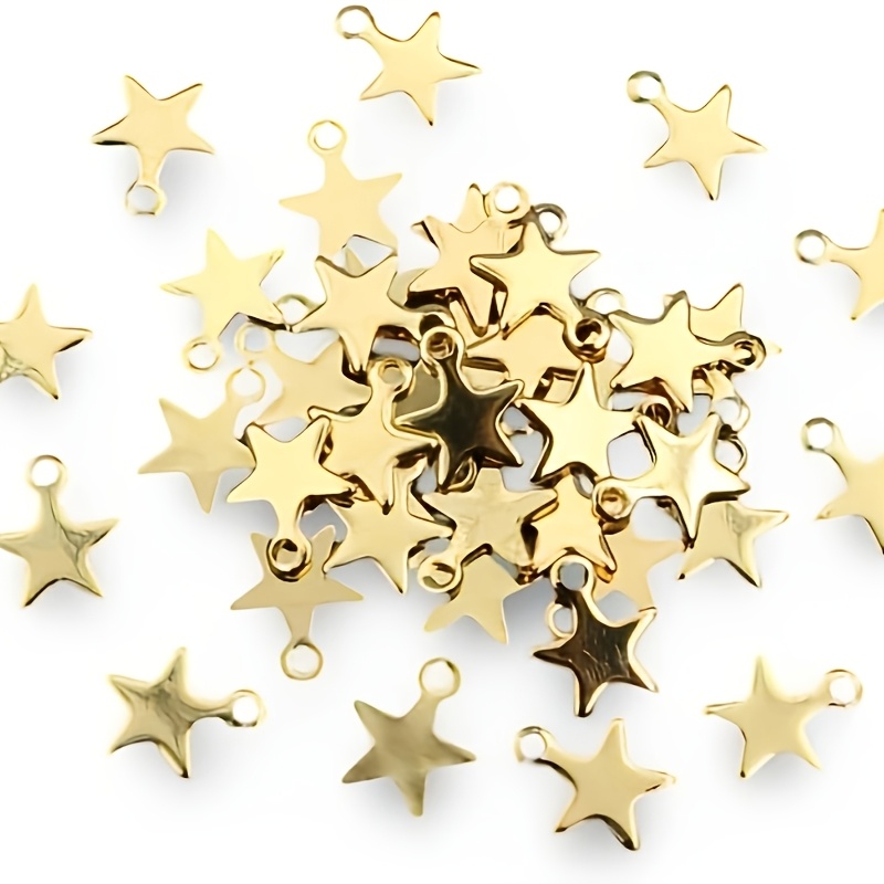 TEMU 30pcs -pointed Star Shaped Diy Craft Accessories Small Pendant Charms