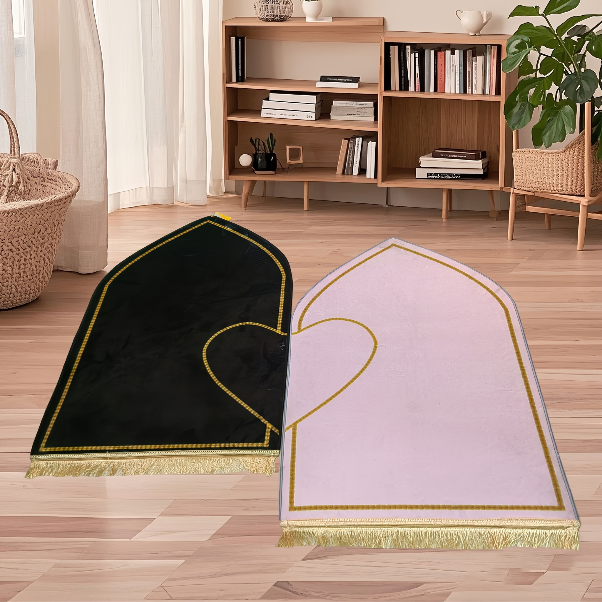 2pcs Mat, Portable & Foldable Love Mat, Mat, For Ramadan Couples Gift, Designed With Heart, Wedding Gift, Ramadan Gift For Couples