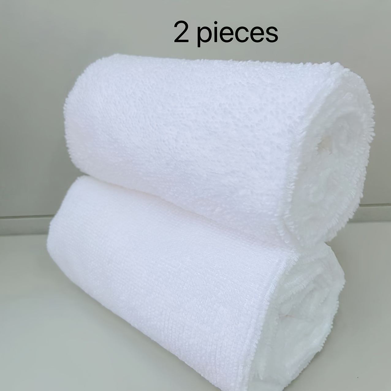 

2pcs Microfiber Hand Towels - Quick-dry, Absorbent & Super Soft For Face And Bathroom Use