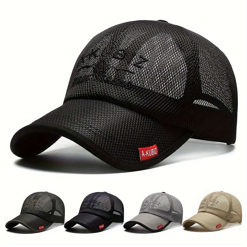 

3 Pcs Men's And Women's Outdoor Sports Hat Fashion Embroidery Household Mesh Baseball Cap Outdoor Travel Hiking Fishing Casual Hat (cap Circumference 56-60cm/22.05*23.62in)