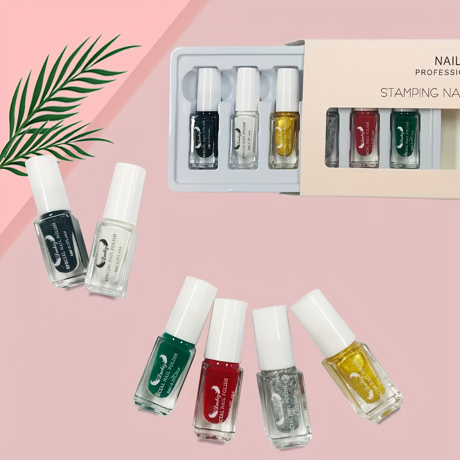 

Professional Longwear Nail Polish Set With Stamping Designs - Perfect Gift For Women Diy Enthusiasts And Salon Professionals