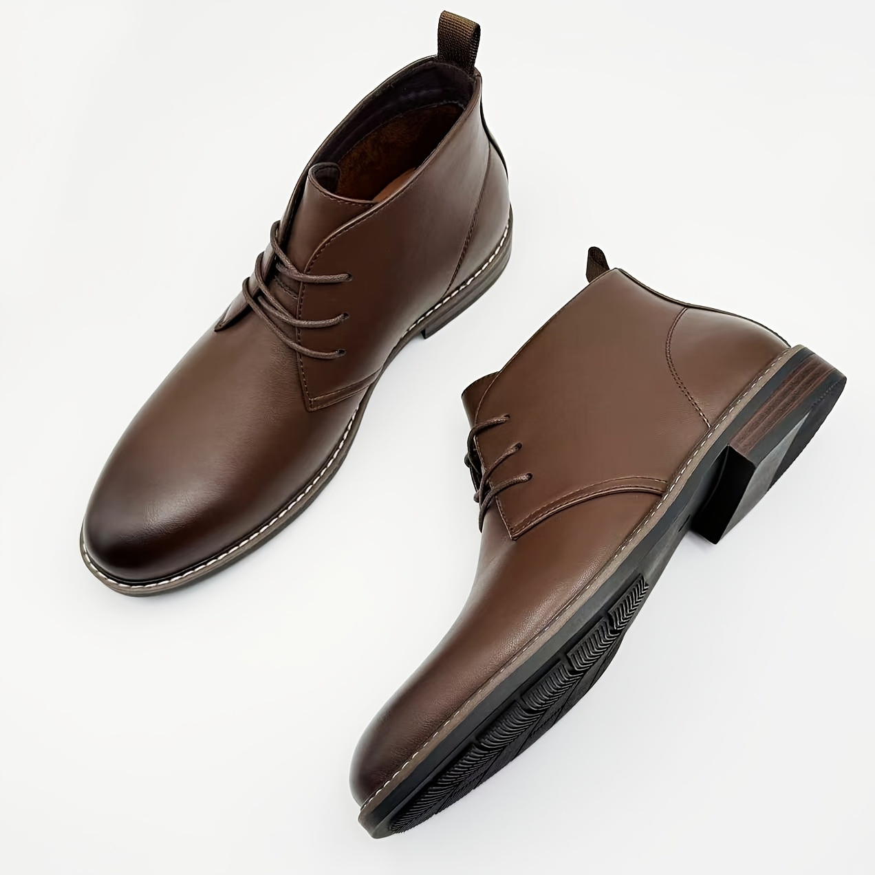 mens desert boots chukka ankle shoes lace derby casual boat Temu