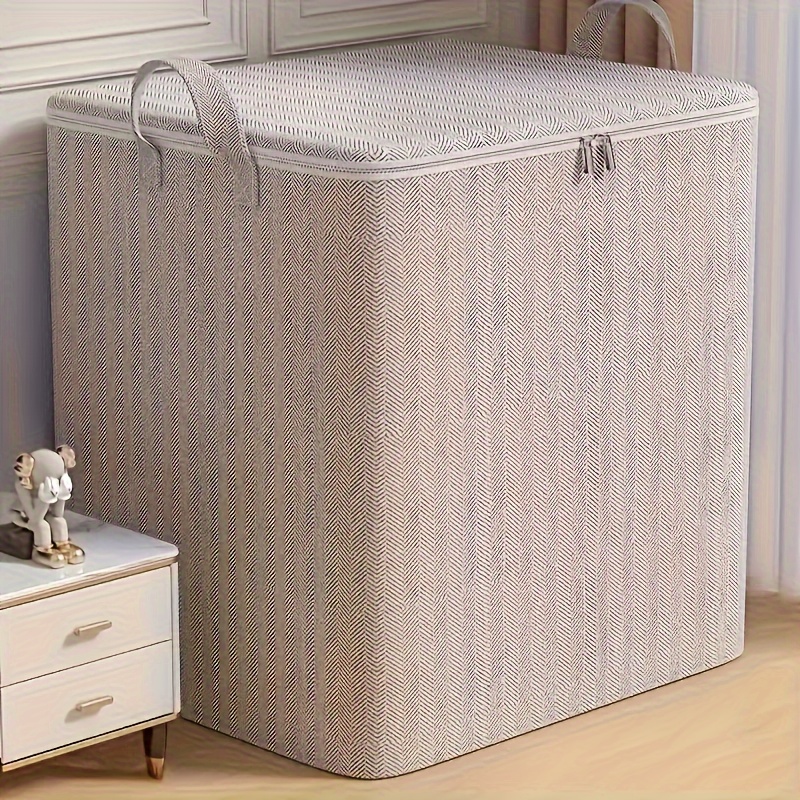 extra large waterproof storage organizer box with lid versatile for clothes blankets bedding ideal for   bedroom dorm   space saving design perfect under bed storage details 0