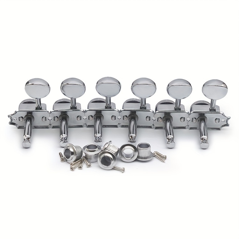 [Vintage Guitar Locking Tuners] SAPHUE 6pcs Chrome Inline Guitar Locking Tuners - Vintage Style, Easy Install, for ST & TL Electric/Folk/Acoustic Guitars