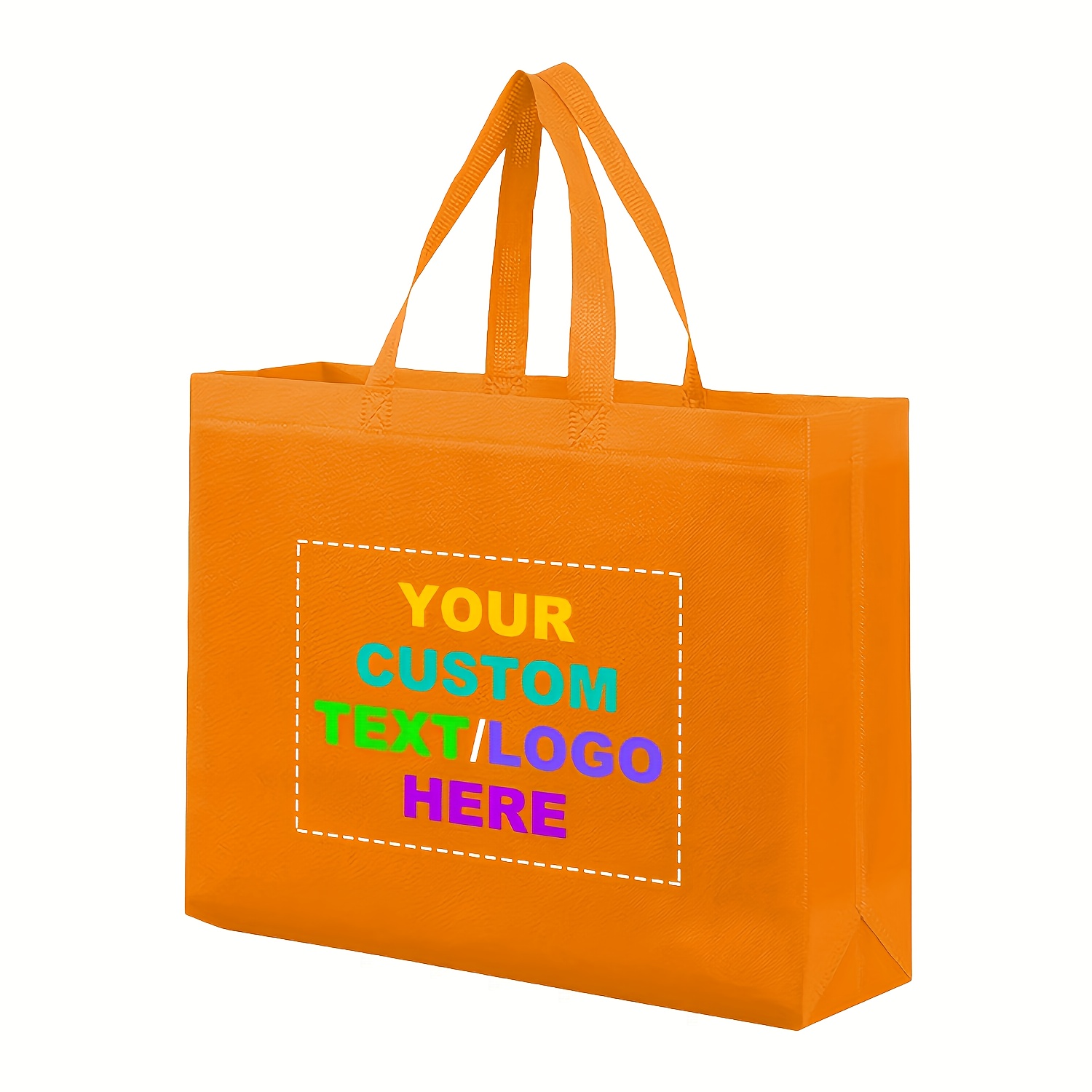 60pcs Customizable Reusable Tote Bags, Large Capacity with Custom Printing