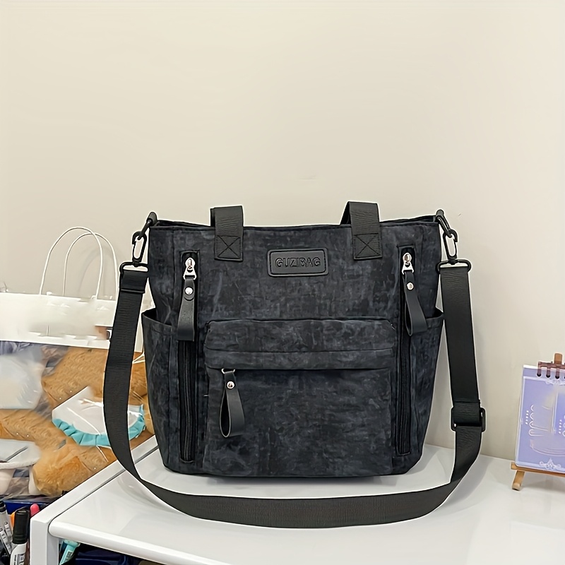 Fashionable Women's Marble-Pattern Tote Bag, Versatile Crossbody