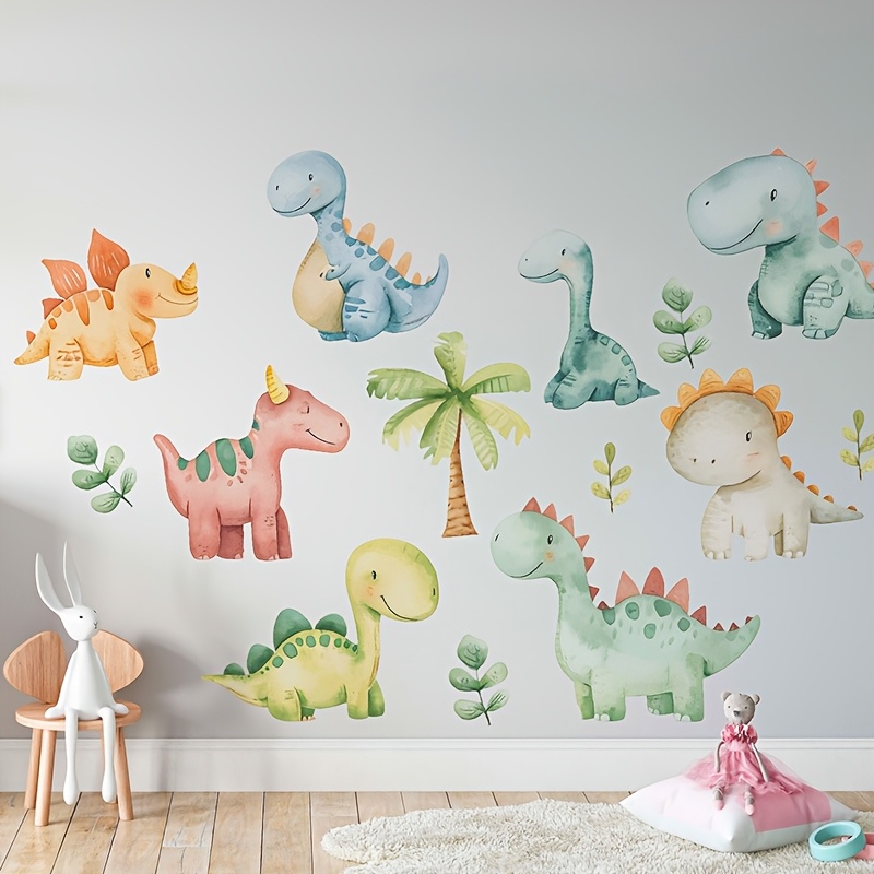 1 set whimsical watercolor dinosaur wall stickers waterproof - Temu Australia