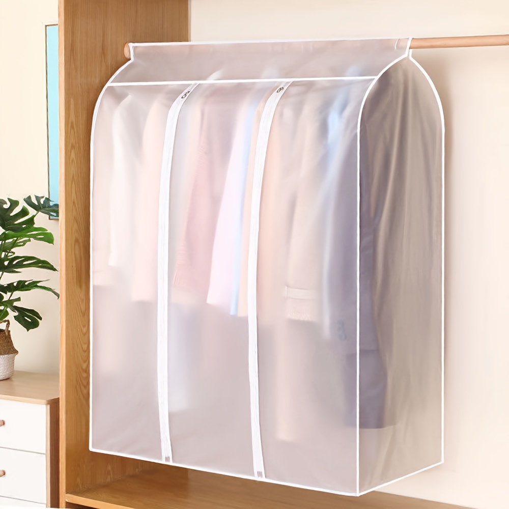 

Garment Clothes Cover Protector Hanging Garment Storage Bag Translucent Dustproof Waterproof Hanging Storage Bag For Wardrobe With Full Zipper