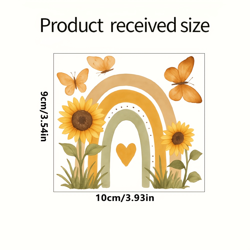 Fresh Sunflower Butterfly Light Switch Sticker for Home Decor