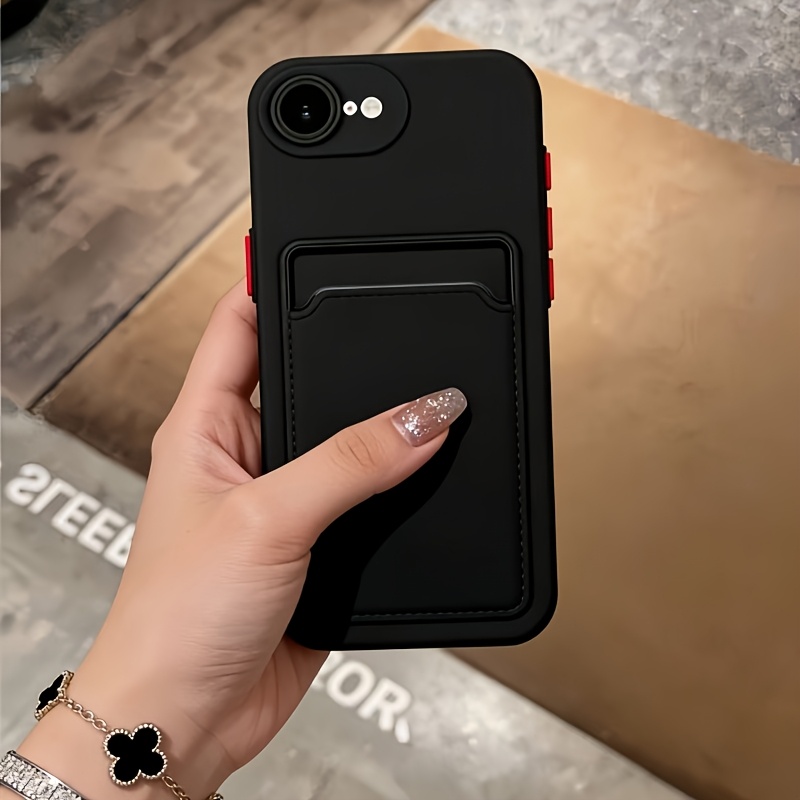 TEMU Phone Case: 2pcs Set (1 Phone 1 Cleaning Bag) Phone Case - Suitable For Iphone 17e, 16e, This High-end Stylish Ultra-thin Phone Case Has A Card