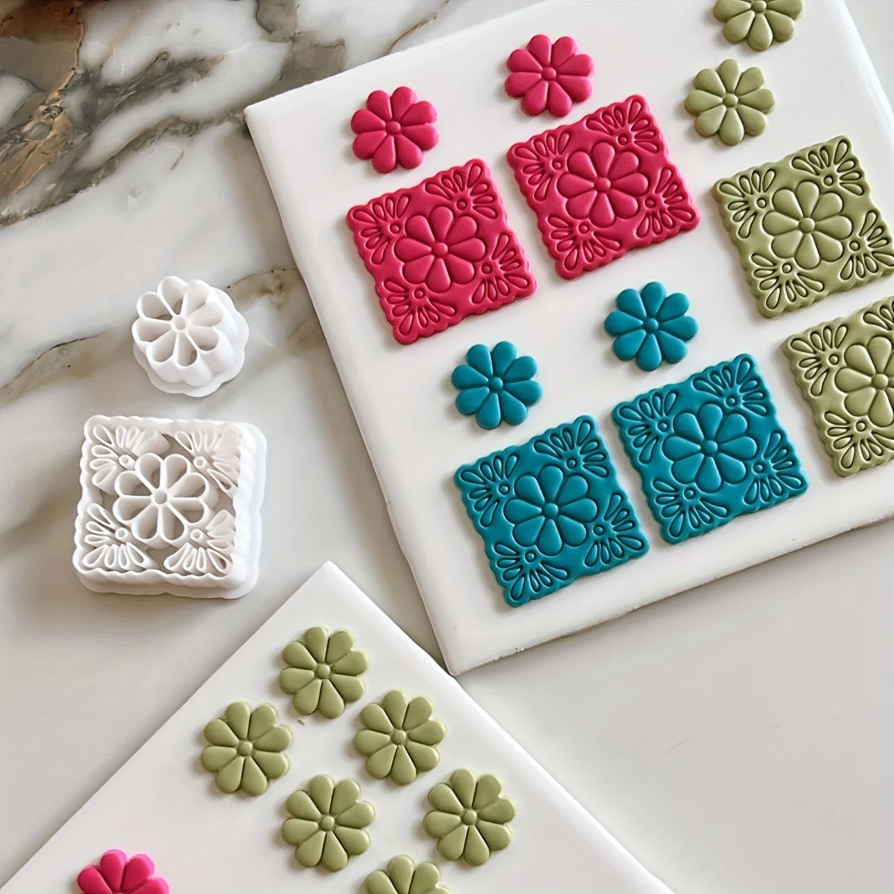 6pcs/set abstract face and polymer clay stamp set, polymer clay