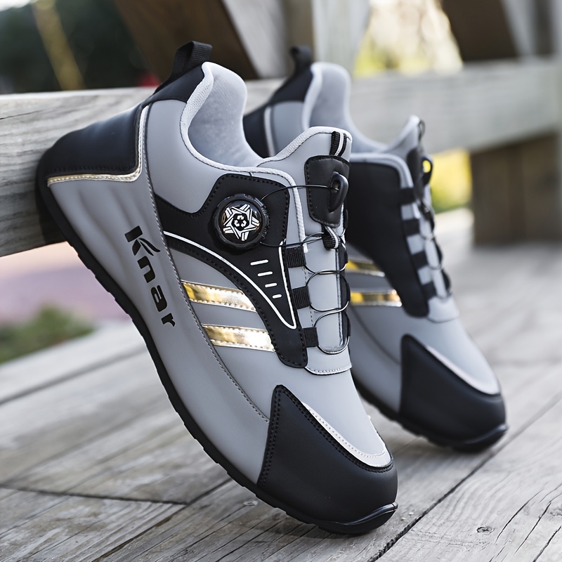 *'S Lightweight Breathable Sneakers with Anti-Slip Rotating Design,  Low-Top PU Upper Fabric Lining for Gym