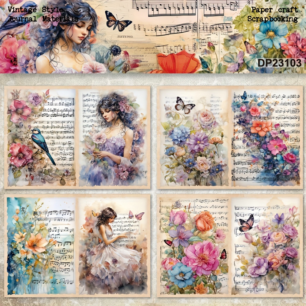 Vintage Inspired Scrapbooking Paper Set A5 Alinacraft - Temu