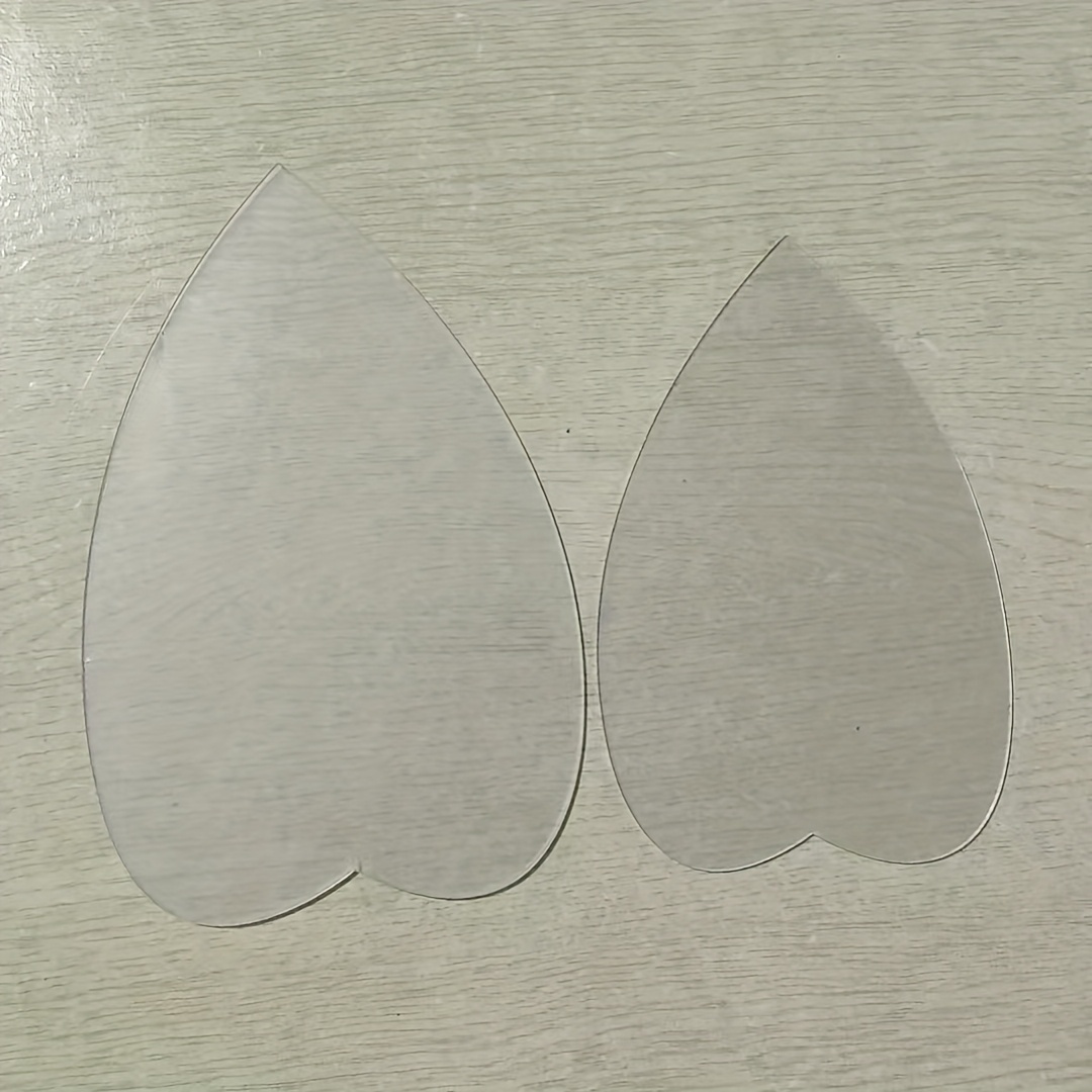 Image of Floral Leaf-shaped Transparent Acrylic Quilting Template Creative Pattern, Suitable For Crafts, Holiday Gift For Sewing Enthusiasts, Sewing Supplies Additions Quilting Template