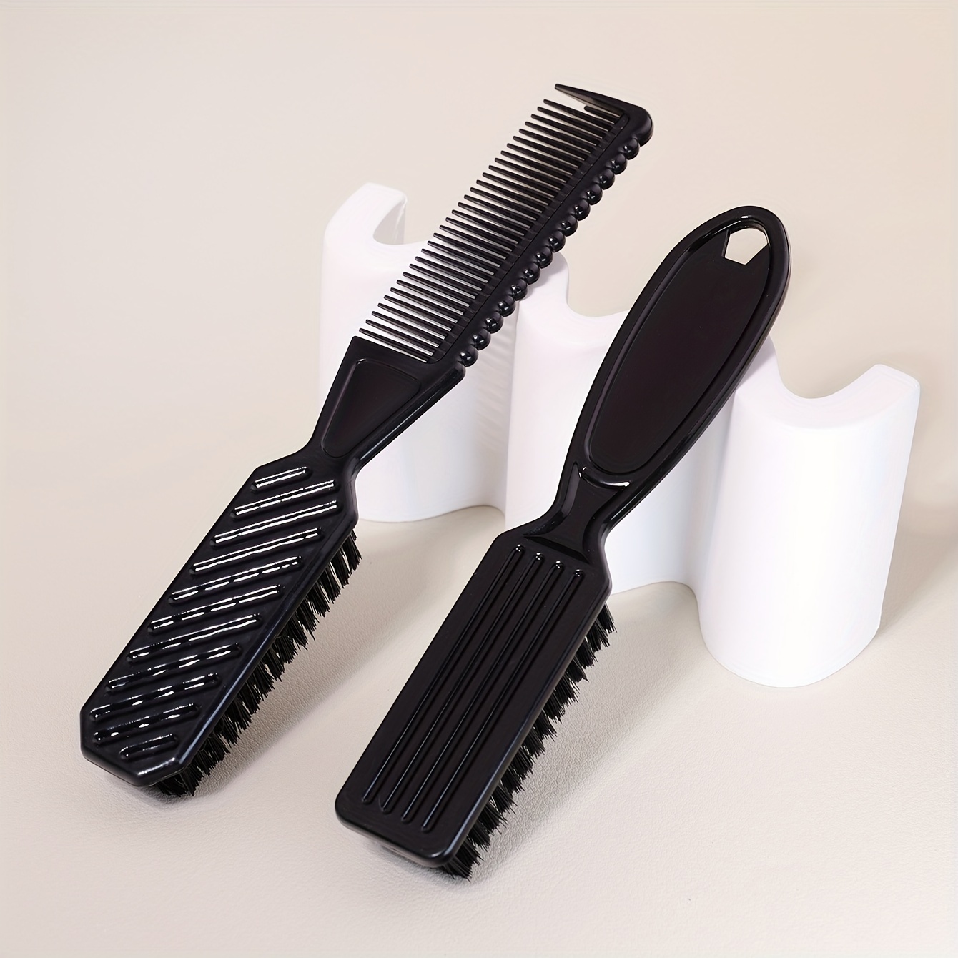 

2 pièces Ensemble de brosse et peigne à faces multifonctionnel pour voyage, adulte unisexe, cheveux , kit d'outils et accessoires de coiffure