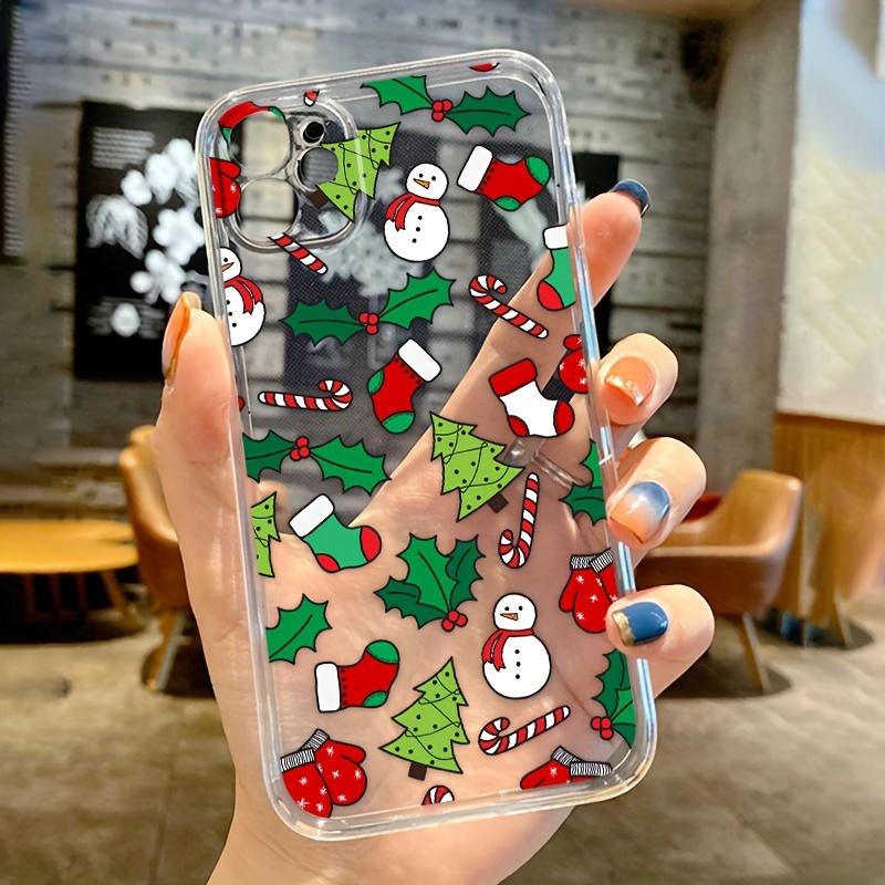 

Christmas Snowman Graphic Print Phone Case For Iphone 15 14 13 12 11 Xs Xr X 7 Mini Plus Pro Max