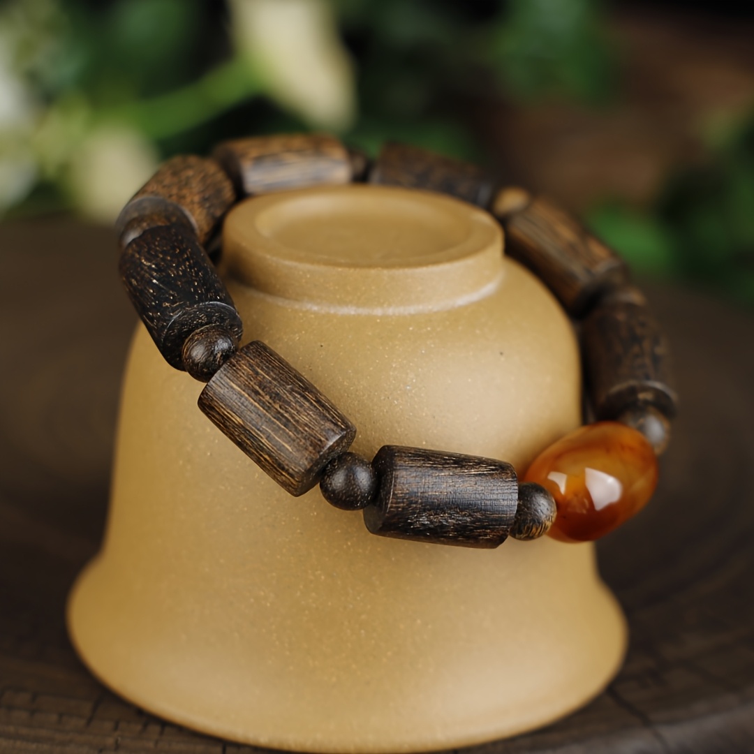 Handwoven Gourd-Shaped Incense Bead Bracelet