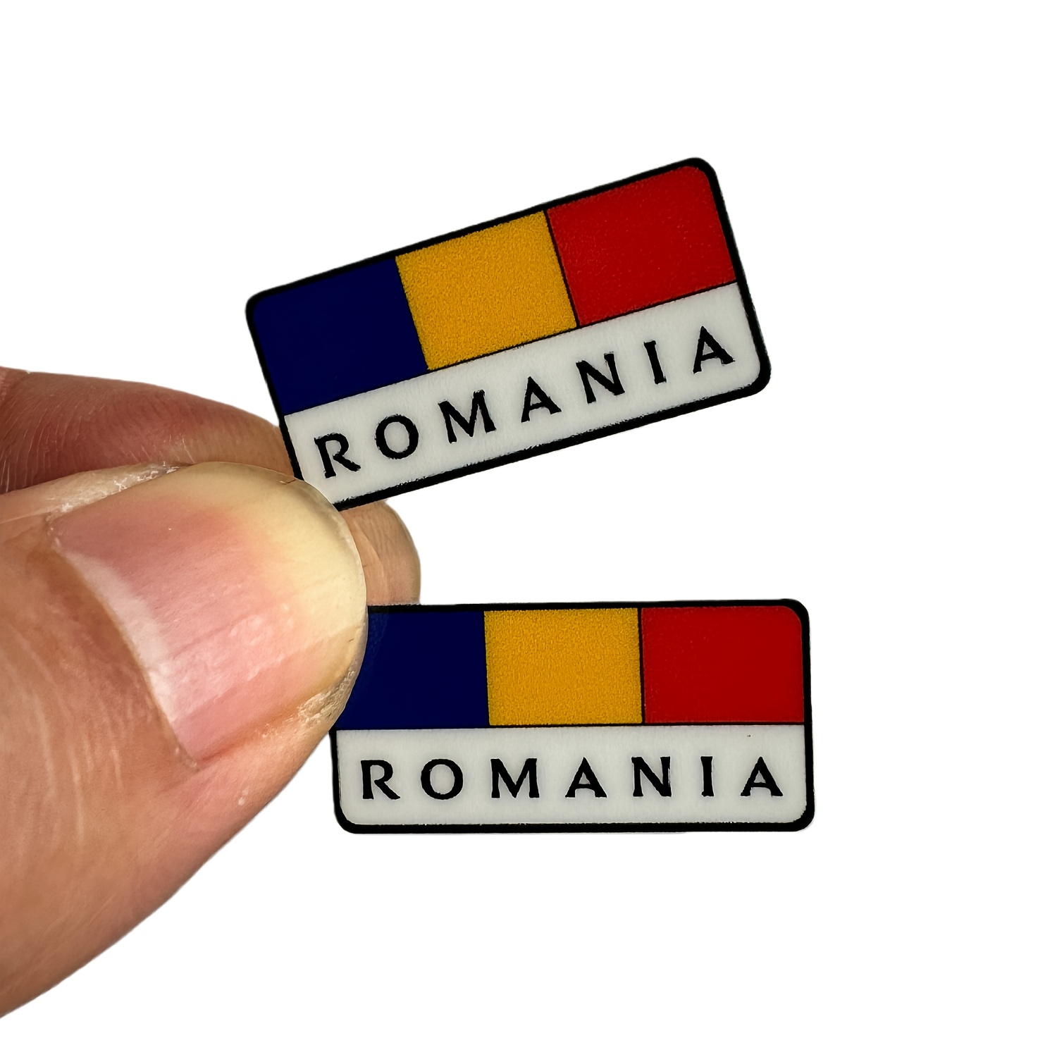 2pcs Romania Flag Style Stickers - Suitable For Cars, Trucks, Motorcycles, Laptops, Suitcases, Bumpers Decals